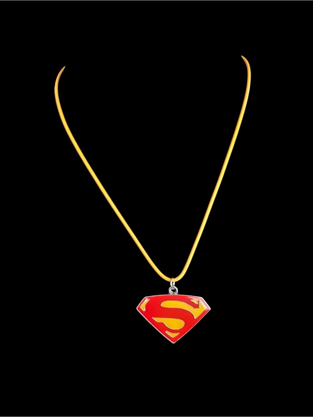 Red and Yellow Superhero Pendant Necklace - Women Jewelry